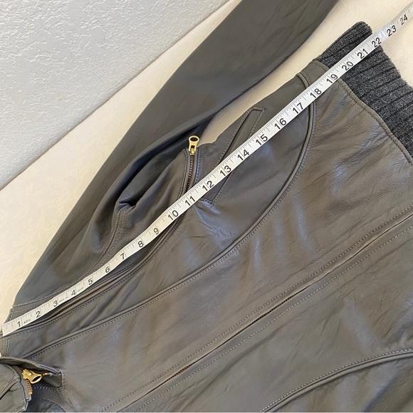 mike & chris leather hoodie jacket - Picture 8 of 10